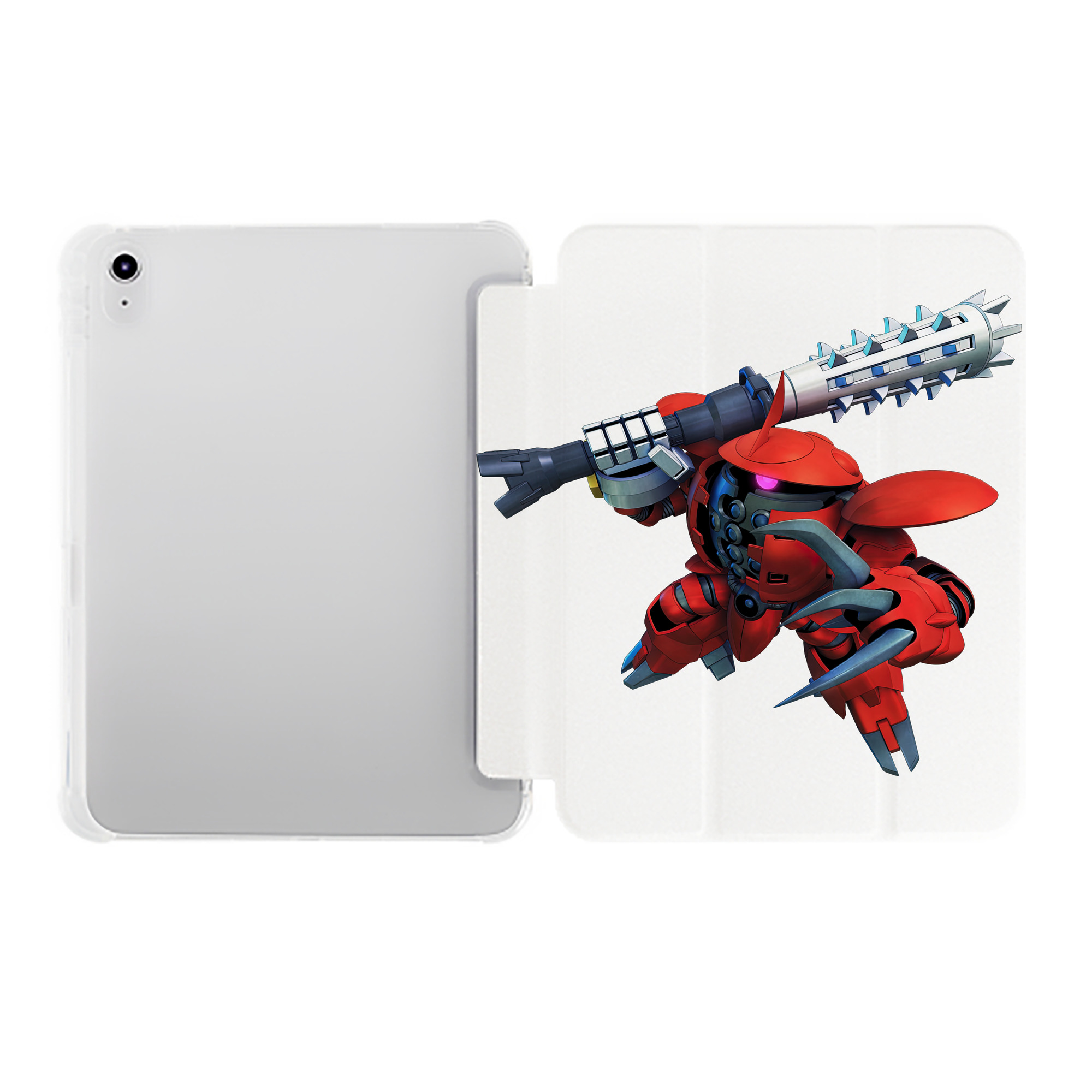 （画像用） 機動戦士ガンダム Mobile Suit Gundam IPad ケース ペン収納付き 三つ折りスタンド PUレザー×シリコン 対応機種9.5/10.5/10.9インチ
